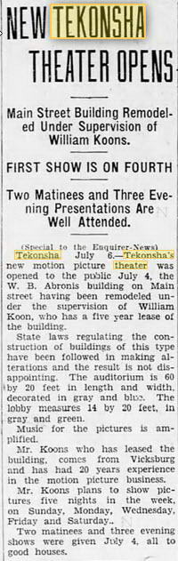Riviera Theater - 07 Jul 1929 Opening Announcement (newer photo)
